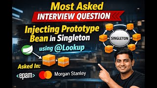 Java Spring Boot Interview Question | Inject Prototype Bean into Singleton using @Lookup