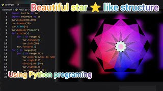 How to create beautiful✨ star⭐⭐ structure in python #python #pythonprogramming