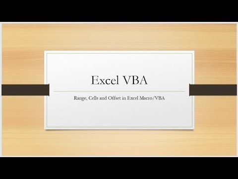Range,Cells and Offset-Excel Macro/VBA