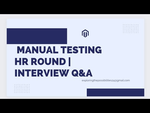 Manual testing || HR round  interview questions and answers
