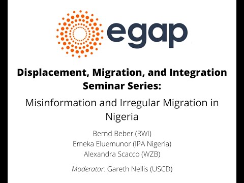 EGAP Priority Theme Seminar Series: Misinformation and Irregular Migration in Nigeria