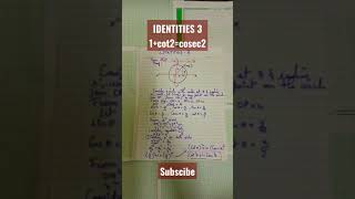 IDENTITIES 3 |#shorts #handwrittennotes #trigonometry #trignometricfunctions #hubli #formula #sums