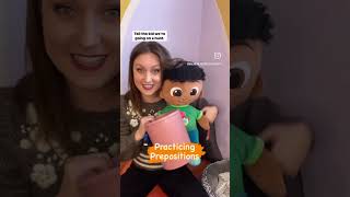 Practicing prepositions in speech therapy #speechpath
