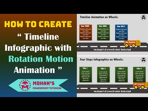 How to Create Timeline Infographics with Rotation Motion in PowerPoint || 4 Steps Infographics
