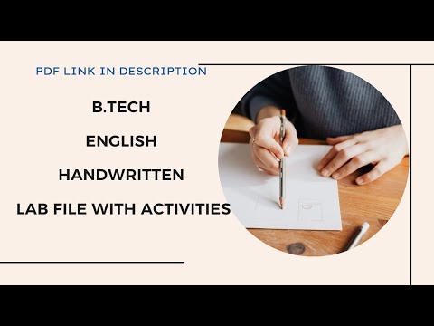 English Lab File with Activities||B.Tech English ||Handwritten Practical File