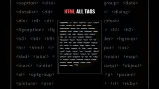 #htmltags #html5 #htmltutorial #htmlcssjavascript #htmltips #htmltricks #tags #websites #webpages