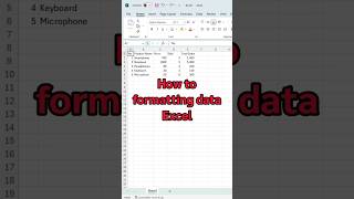 How to formatting data in excel #Excel #exceltips #exceltricks #exceltutorial #excellearning