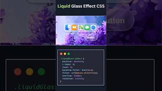 liquid glass effect #css #coding