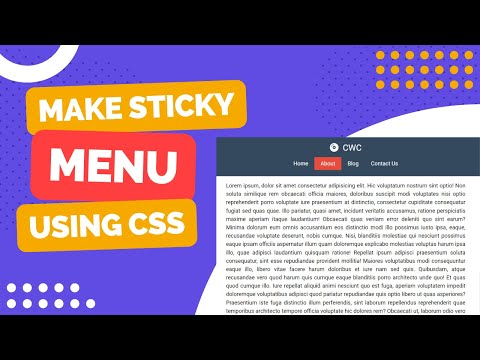 Sticky navbar on scroll css - center navbar html css