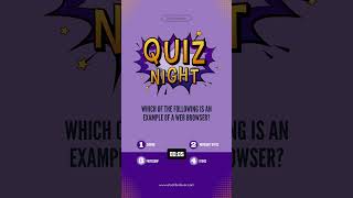 Which of the following is an example of a web browser #quiz #shorts