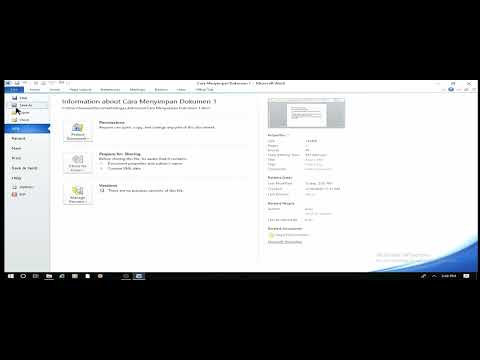 Cara Menyimpan Dokumen Microsoft  Word 2010