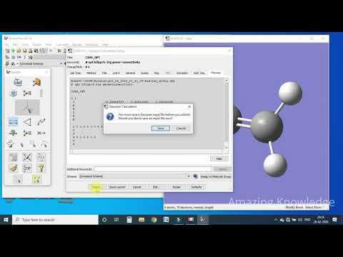 GaussView DFT calculations and Optimizing molecule using Gaussian software