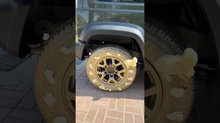 Will a foamy tire work...? 😅 #tires #cars #funny