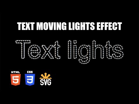 Text Blinking Lights Effect | HTML, CSS & SVG Elements Tutorial