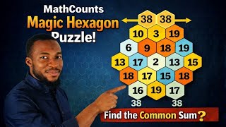 MathCounts Puzzle: Magic Hexagon (1–19) | Find the Common Sum