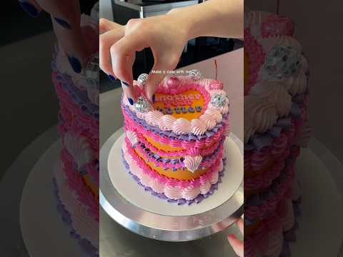 Heart cake decorating #cake #cakeseries #cakedecorating #cakes #cakeoftheday #cakeshorts #heartcake