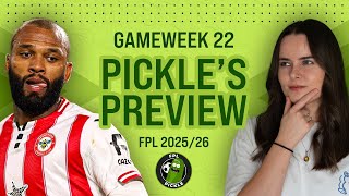 FPL GAMEWEEK 22 PICKLE’S PREVIEW 🥒 | BEST CUNHA REPLACEMENTS?! 🤔 | Fantasy Premier League 2025/26
