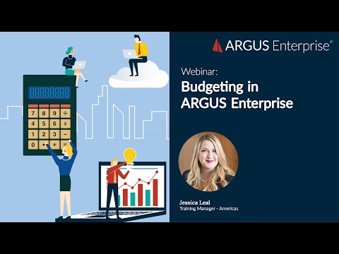 ARGUS Enterprise | Webinar : Budgeting  your Commercial Real Estate assets in ARGUS Enterprise