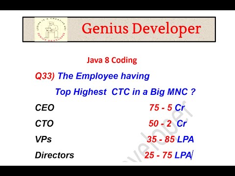 ✅ Find the Highest Employee CTC in MNC Structures using Java 8 | Java 8 Streams Interview Question
