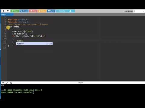converte string to integer in C without using atoi function.