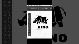 Rhino logo design concept text and shape clip masking process in Adobe Illustrator  #logo #design