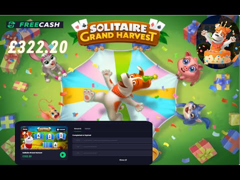 Complete harvesting Freecash £322.20 Solitaire Grand Harvest game offerwall