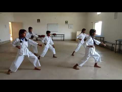 Karate teaching in AVIRAM ACADEMY Kuru, Lohardaga