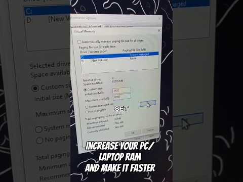 how to increase ram on laptop #ram #fpsgames #fpsboost  #tipsandtricks #pcgamer #increase #shorts