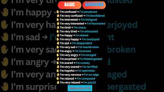 😌 IELTS Speaking – Advanced Emotional Expressions (C1–C2 Level) #ieltspreparation #avoidvery #vocabs