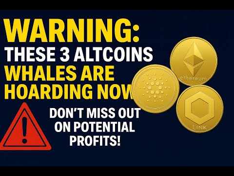 WARNING: These 3 Altcoins Whales Are Quietly Hoarding | 2025 Update #WhaleAlert #Altcoins #Crypto