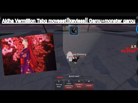 Akiha Vermillion Tsbg moveset||keyless|| Garou+monster garou