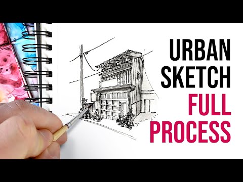 URBAN SKETCHING Journey: COMPLETE Process Set to Music