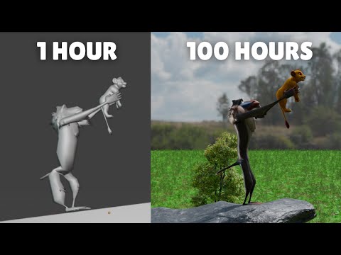 I Recreated The Iconic Lion King Scene in 1 vs 100 Hours