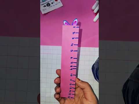 how to make ruler with paper 📏🩷🎀#diy #papercraft