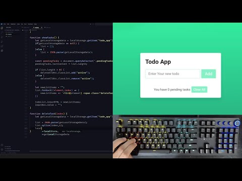 ASMR Programming - Todo List App with Javascript - No Talking