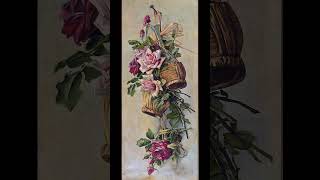 Vintage Floral Oil Painting Art