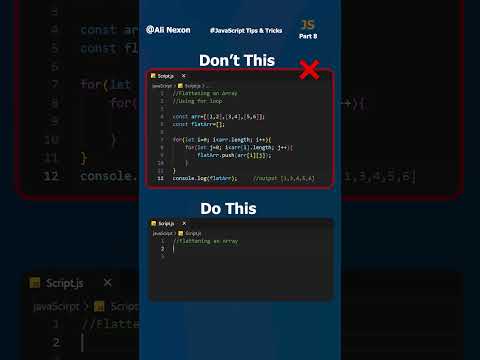 JavaScript Flattening: long vs Short Way Part_8