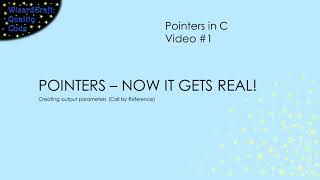 Intro to C Pointers - Output Parameters (C - Pointers - 1)