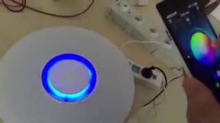LED Lamp With BlueTooth 22W, Remote Control Via Phone With Integrated Speakers