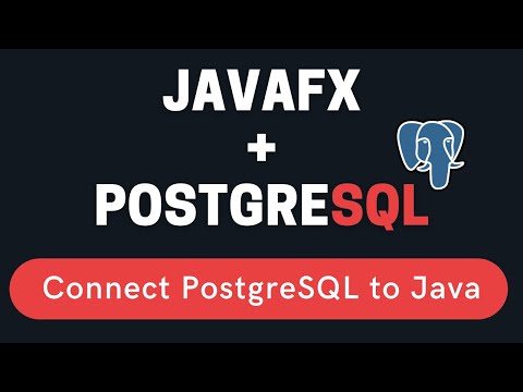 JavaFX Login Form with PostgreSQL Database Tutorial