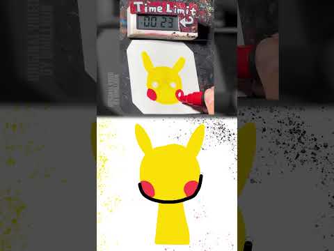 【ASMR】Drawing Pikachu(Sprunki) in 40 Sec (Remake by Copy Marker)