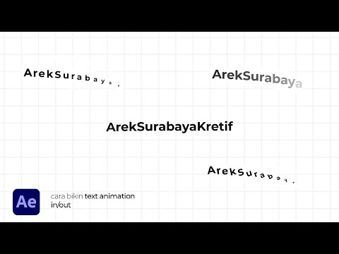 CARA MEMBUAT TEXT ANIMATION IN/OUT DI AFTER EFFECT (BAHASA INDONESIA) #belajaraftereffect