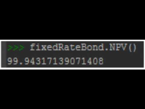 Valuing a Fixed Rate Bond-Derivative Pricing in Python