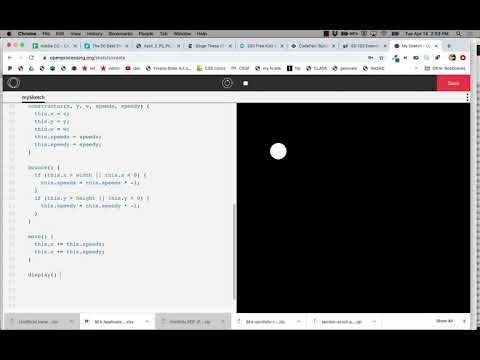Bouncing ball object demo
