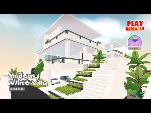 Modern White Villa Decor | Play Together 