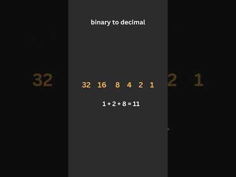 Binary to Decimal Conversion Made Easy! 🔢➡️🔟 | Quick Tutorial