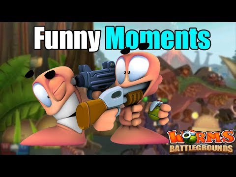 Worms battlegrounds Funny moments - i keep dying!! (1v1,teleport gun, and more!)