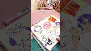 Painting something cute #cat #art #sketchbook #shorts #acrylicpainting #anime #howtodraw #viral #fyp