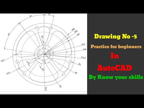 AutoCAD tutorial for beginners Drawing no #5
