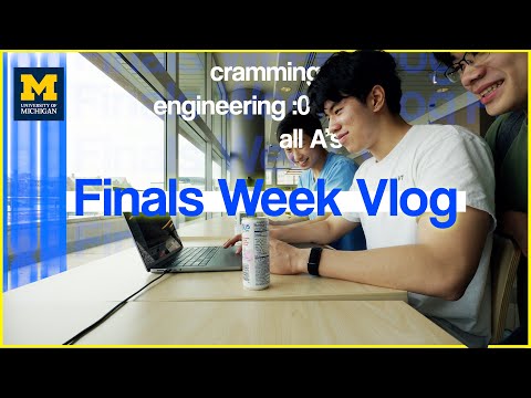 ENGINEERING STUDY VLOG | cramming for 3 finals during finals week @umich [straight A's]